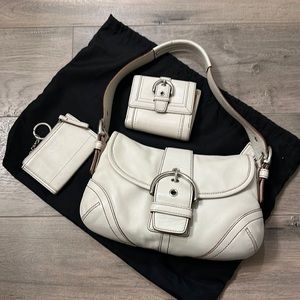 Coach - shoulder bag + bifold wallet + coin purse